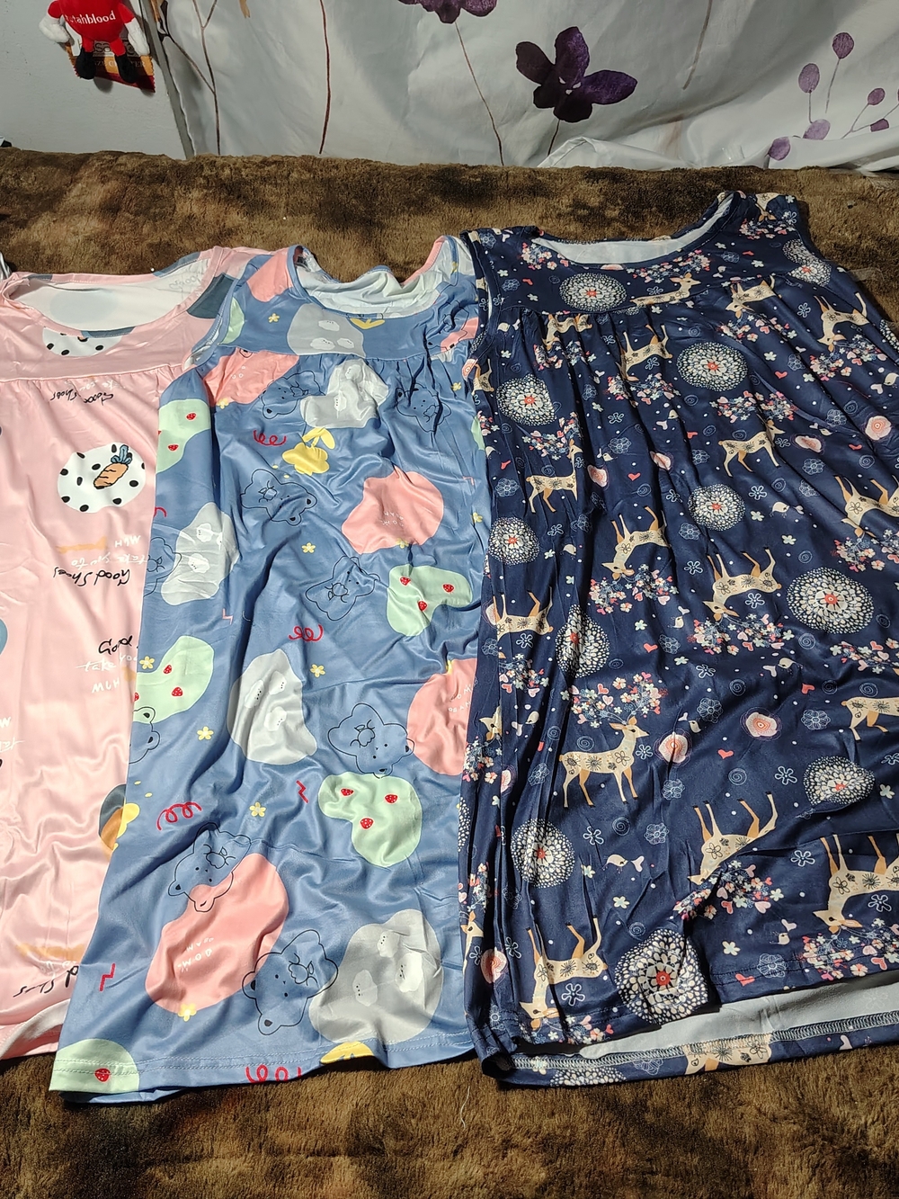 3 Women's Assorted Sleeveless Nightdress